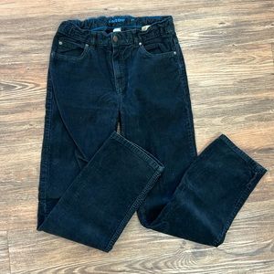 Lands End Boys 14 Black Corduroys
